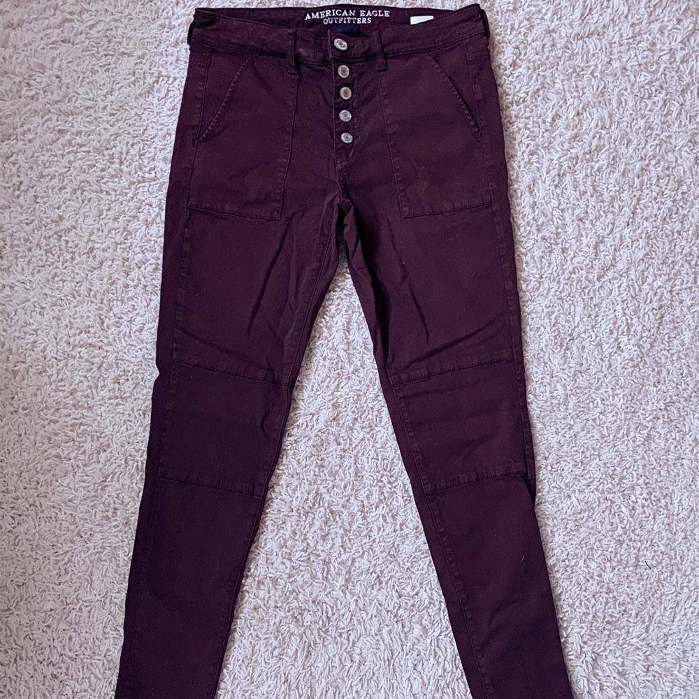 American Eagle Outfitters Maroon Jeans